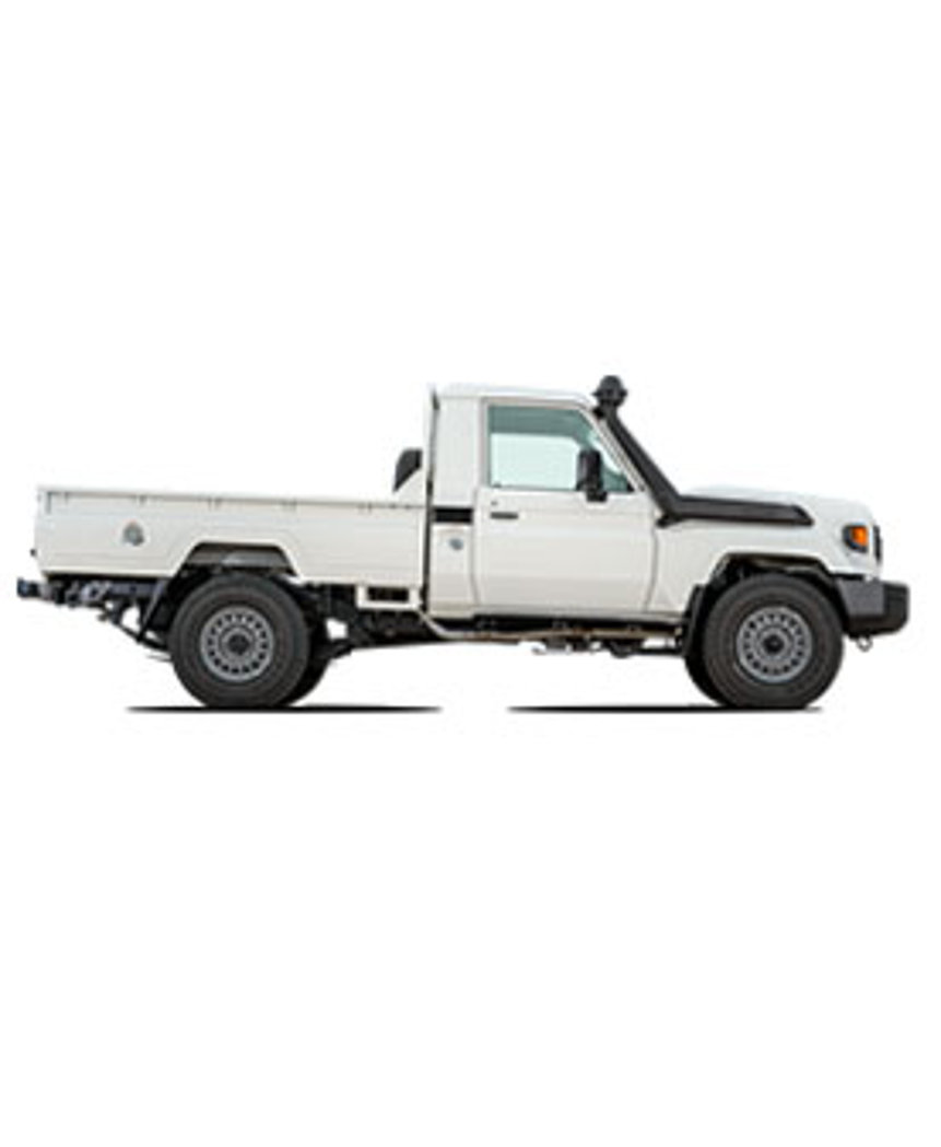Side view Toyota Landcruiser Pickup Single Cabin