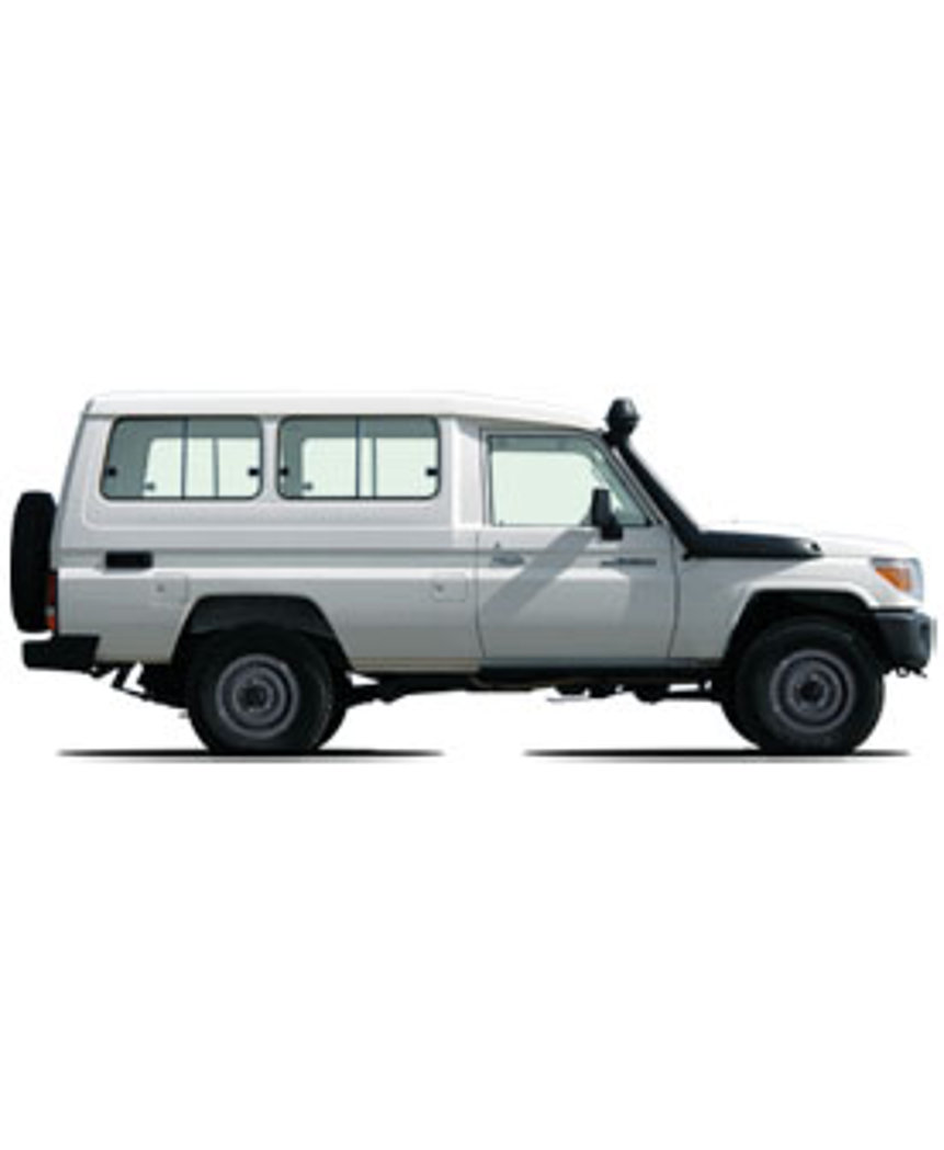 Side view Toyota Landcruiser Hardtop 78er long 