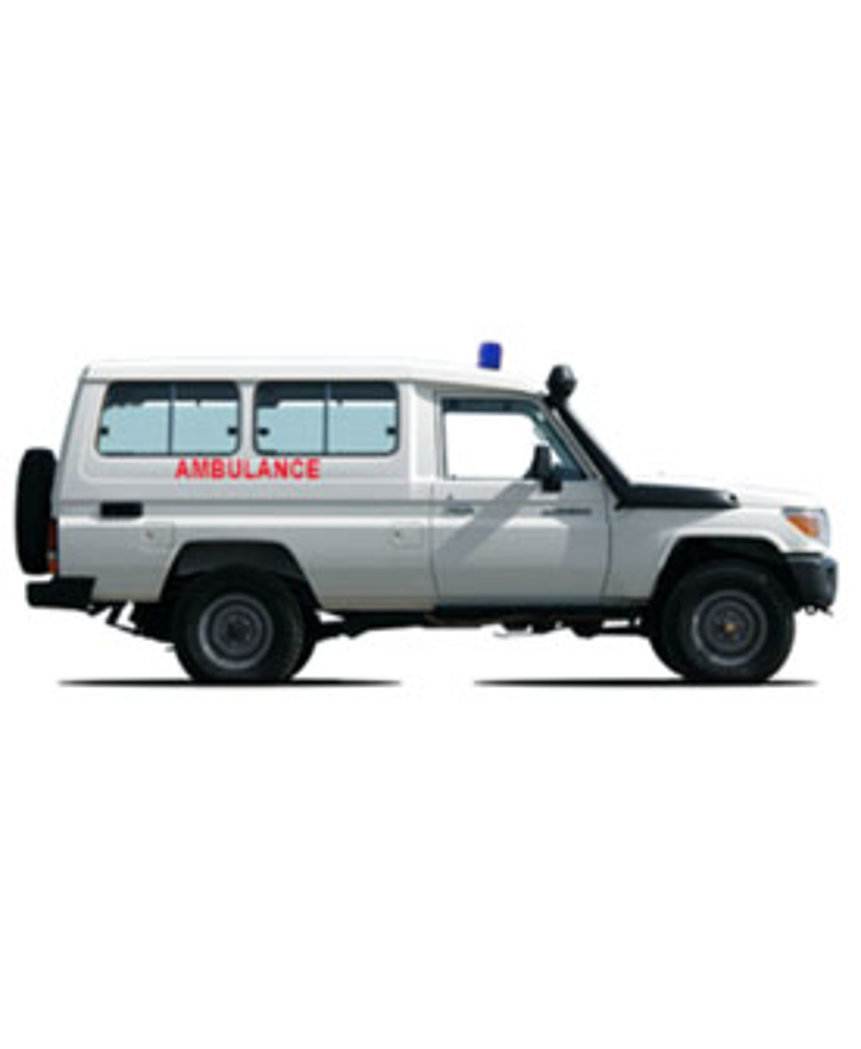 Side view Toyota Landcruiser Hardtop Ambulance