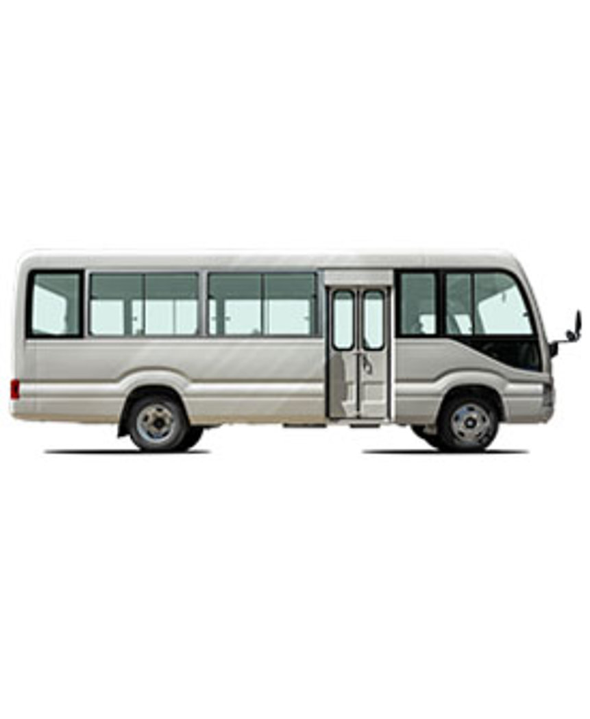 Side view Toyota Coaster